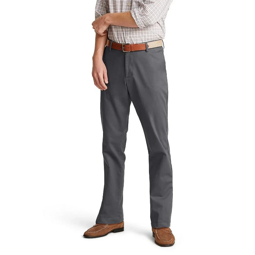 Dockers Men Iron Free Stain Defender Slim Fit Khaki Pants Burma Grey Size 34X30